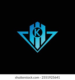 K Modelo de desenho do logotipo financeiro