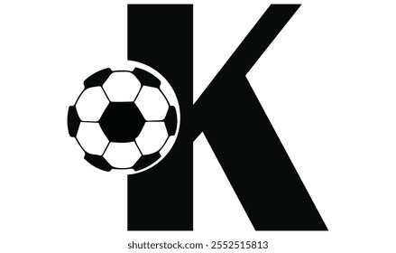 K football Letter logo template for your branding.
