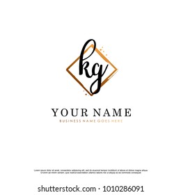 K G Initial abstract logo template vector