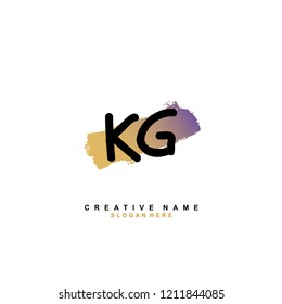 K G KG Initial abstract logo concept vector