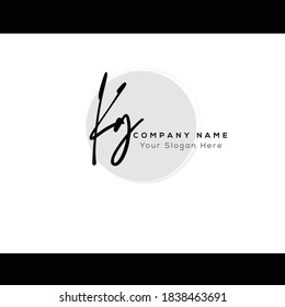 K G KG Initial letter handwriting and signature logo. Beauty vector initial logo .Fashion, boutique, floral and botanical