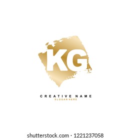 K G KG Initial Logo Template Vector