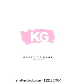 K G KG Initial logo template vector