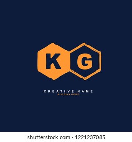 K G KG Initial logo template vector