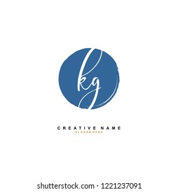 K G KG Initial logo template vector