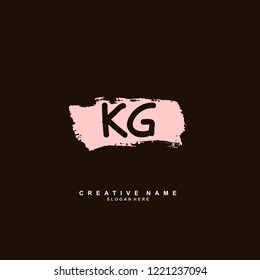 K G KG Initial logo template vector