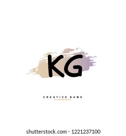 K G KG Initial logo template vector