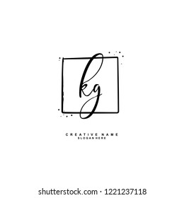 K G KG Initial logo template vector