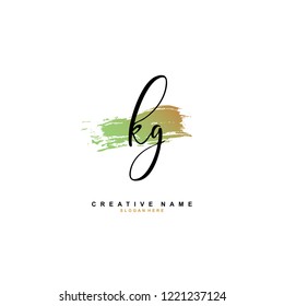 K G KG Initial logo template vector