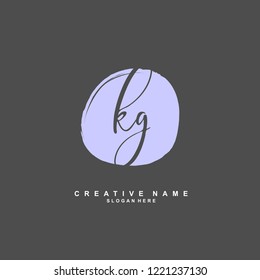K G KG Initial logo template vector