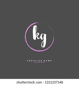 K G KG Initial logo template vector