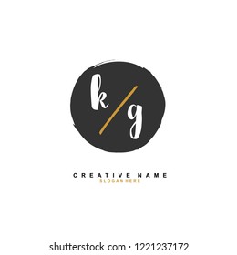 K G KG Initial logo template vector