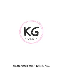 K G KG Initial logo template vector