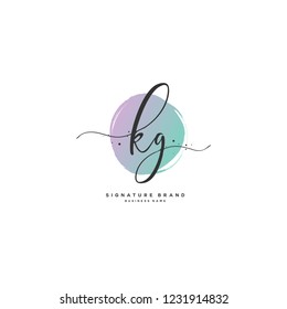 K G KG Initial logo template vector