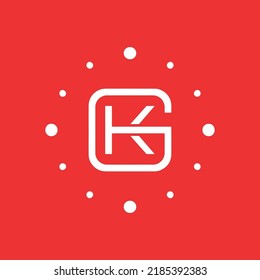K and G Letter Logo Design for the Watch Industry