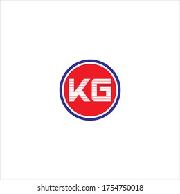 K G letter logo monogram design