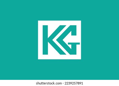 K G letter logo vector. The combination of K and G. Logo template for your business.