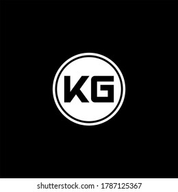 K G letter logo vintage design