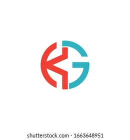 K and G letter vector logo design