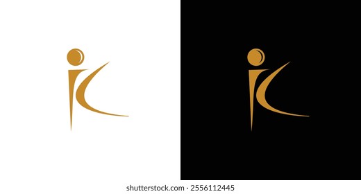 K Golf logo design is luxurious and elegant