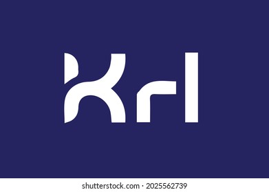 Logo elegante de K H con iniciales para vector de empresa