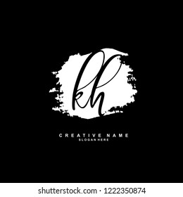 K H KH Initial logo template vector
