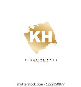 K H KH Initial logo template vector
