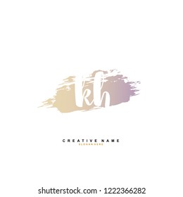 K H KH Initial logo template vector