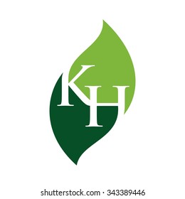 k and h logo vector.
