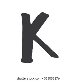 K Hand Written Marker Alphabet Vector Stock Vector (Royalty Free ...