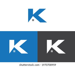 k home logo design eps