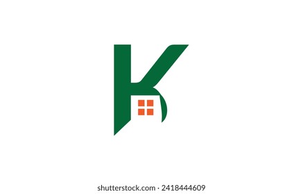 K Home Logo Vector element. Initial logo template design.