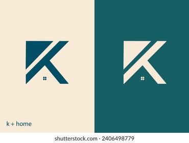 k home vector, k logo template, logo. Letter, k home logo mark, template elements, k eps, 
