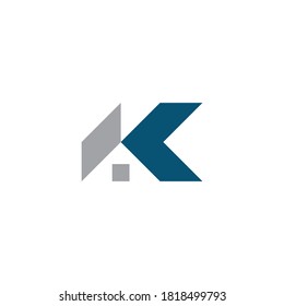 K house logo design symbol vector template.Letter K illustration