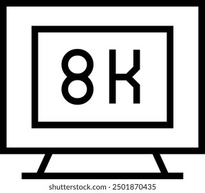 k icon. Thin linear style design isolated on white background