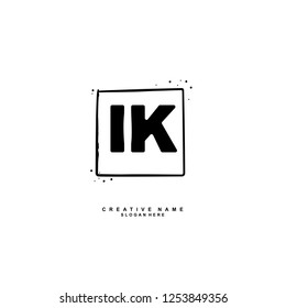 I K IK Initial logo template vector. Letter logo concept