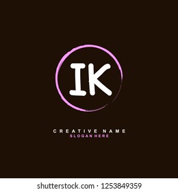 I K IK Initial logo template vector. Letter logo concept
