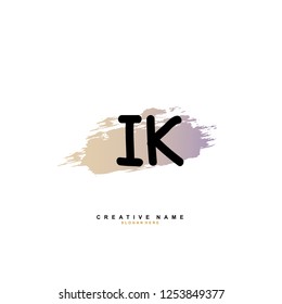 I K IK Initial logo template vector. Letter logo concept