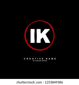 I K IK Initial logo template vector. Letter logo concept