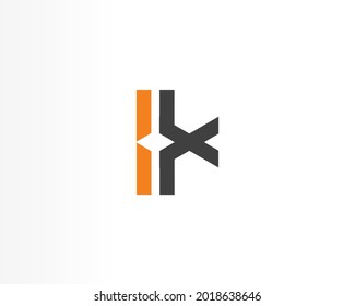 K or IK Letter logo concept design