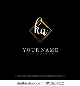 K A Initial abstract logo template vector