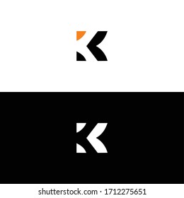 k logotipo del icono del vector de diseño inicial
