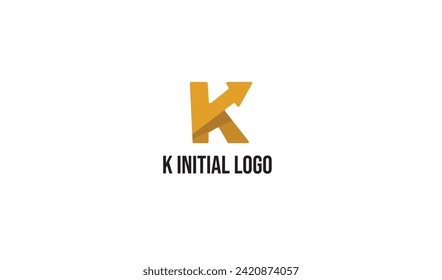 Logotipo de la Leter inicial de K | Logotipo de letra | Logotipo de concepto de marca de inicio de empresa con letra K | Logotipo de marketing