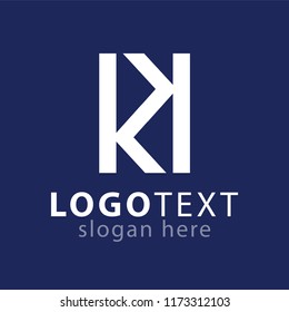 K K initial letter logo icon vector template