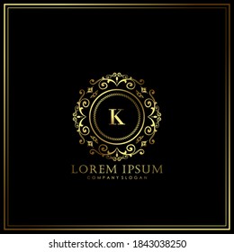 K Letra inicial Modelo de logotipo de lujo en arte vectorial para Restaurante, Royalty, Boutique, Cafe, Hotel, Heraldic, Joyería, Moda y otras ilustraciones vectoriales.