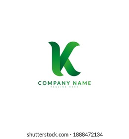 K Initial Letter with Minimalist Gradient Logo. Typography for company and business logo.