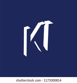 K Initial Letter Negative Space Logo Stock Vector (Royalty Free ...