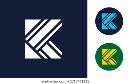 Logo inicial K para el símbolo del negocio