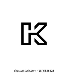 k initial logo design vector graphic idea creative