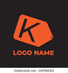 K initial logo design vector